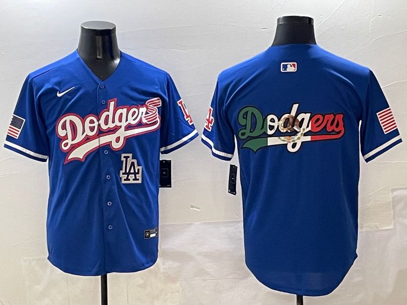 Men Los Angeles Dodgers Blank Blue Second generation Joint Name Nike 2025 MLB Jersey style 14->los angeles dodgers->MLB Jersey